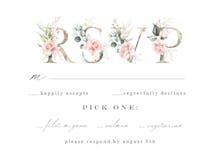 Soft Roses - RSVP card
