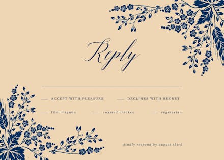 Sprig sprays - rsvp card
