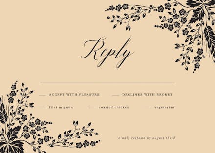 Sprig sprays - rsvp card