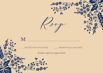 Sprig Sprays - RSVP card