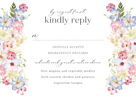 Spring fairy flower - rsvp card
