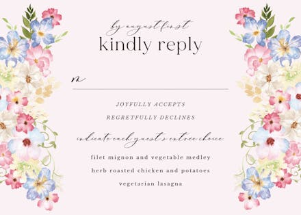 Spring fairy flower - rsvp card