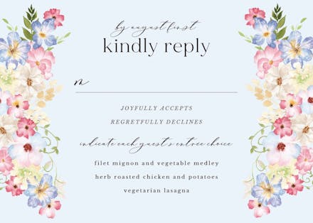Spring fairy flower - rsvp card