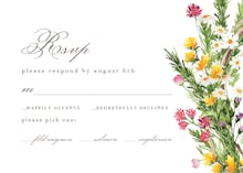 Spring Flowers Wreath - RSVP card