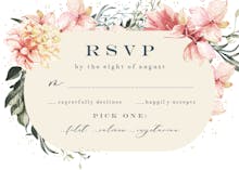 Spring pastel flower - rsvp card