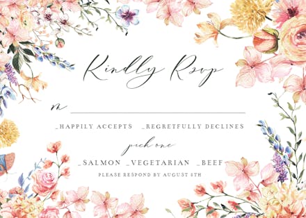 Spring Warming Flowers - RSVP card