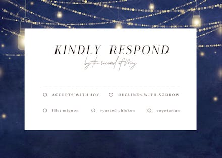 Strings of lights - rsvp card