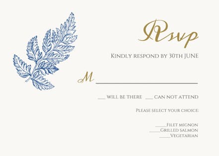Stunning rustic - rsvp card