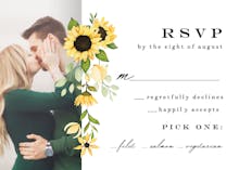 Sunflowers Wedding Day - RSVP card