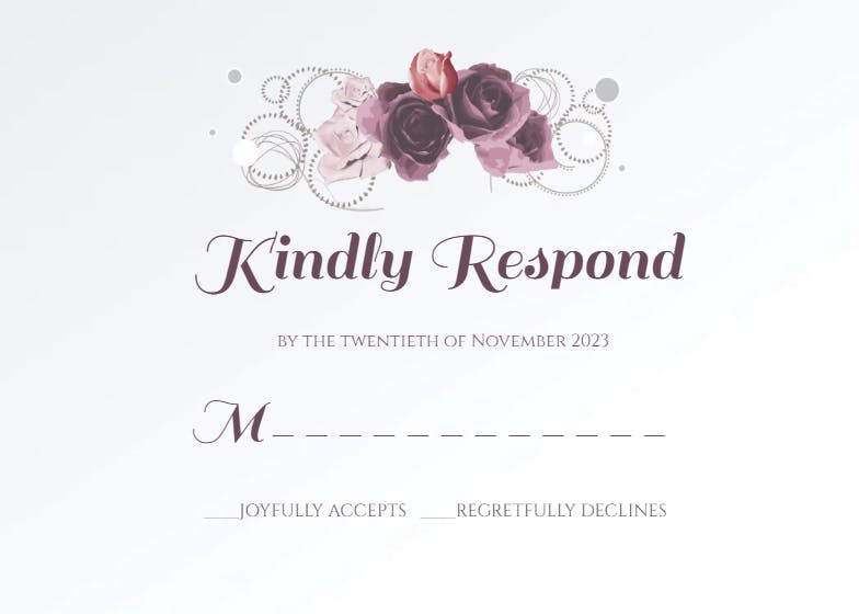 Surrounded by flowers - rsvp card