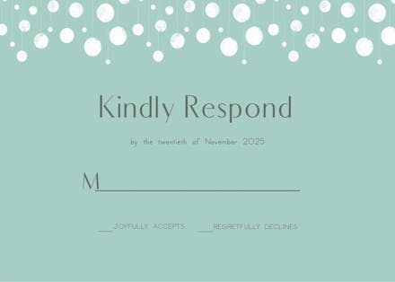 Suspended circles - rsvp card