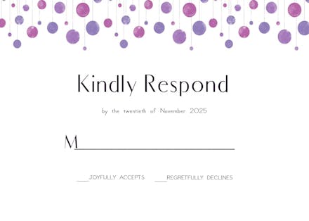 Suspended circles - rsvp card