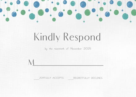 Suspended circles - rsvp card