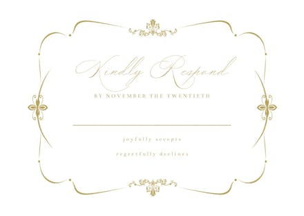 Tasteful tapestry - rsvp card