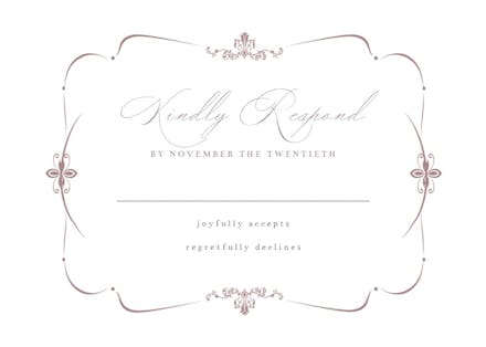 Tasteful tapestry - rsvp card