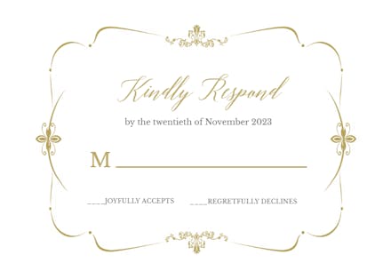 Tasteful Tapestry - RSVP card