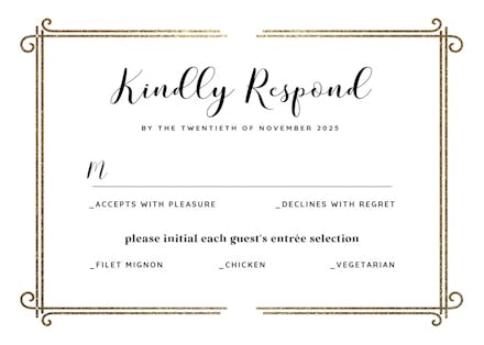 The wedding - rsvp card