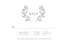Tiny wreath - rsvp card