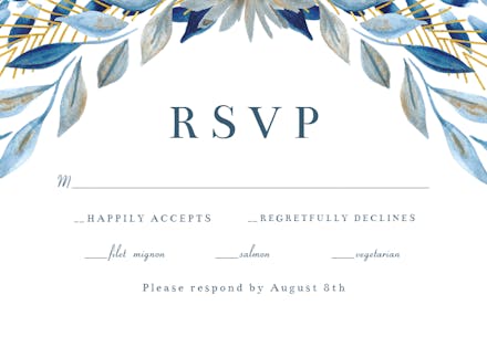 Touch of gold frame - RSVP card