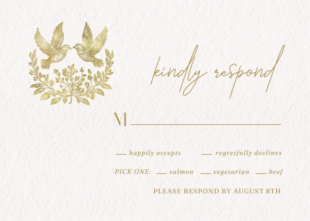 Traditional border - rsvp card
