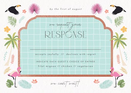 Tropical vibe - rsvp card