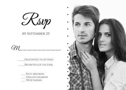 Two To One - RSVP card