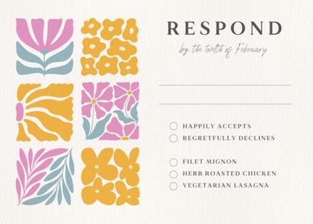 Vivid screenprints - rsvp card