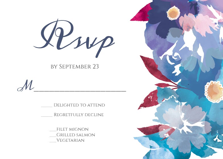 Watercolor classic - rsvp card