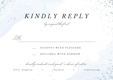 Watercolor waves - rsvp card