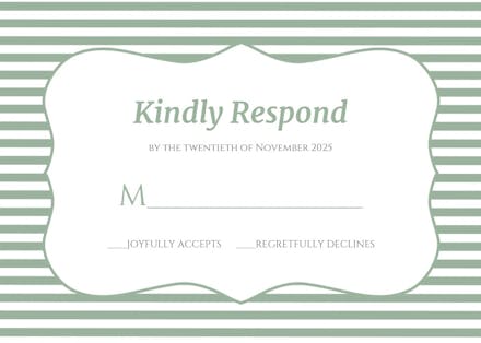 Wedding bands - rsvp card