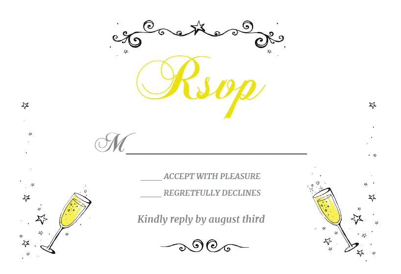 Wedding cheers - rsvp card