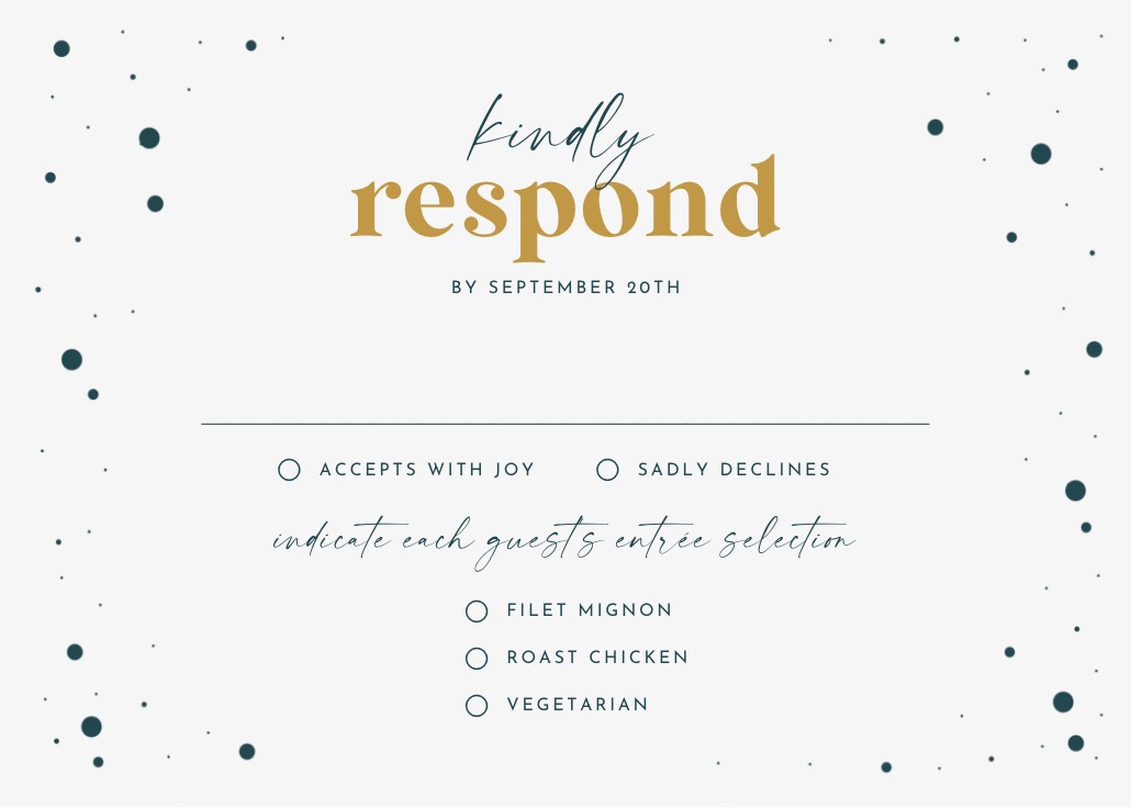 Wedding Fonts - RSVP card Template (Free) | Greetings Island