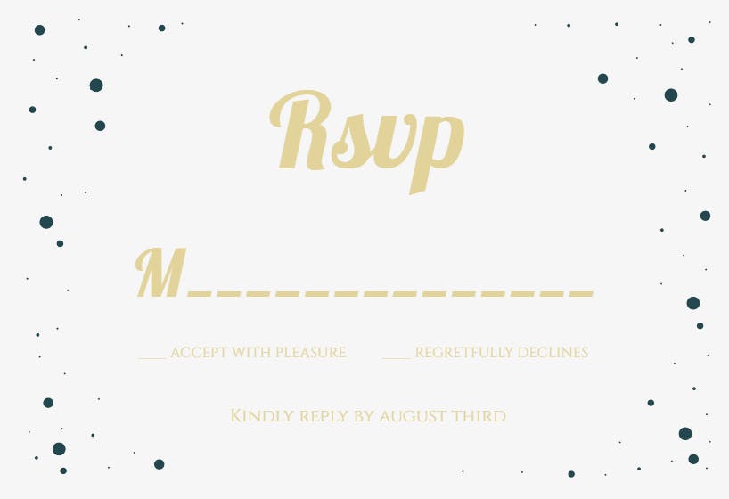 Wedding fonts - rsvp card