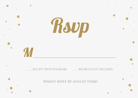 Wedding fonts - rsvp card
