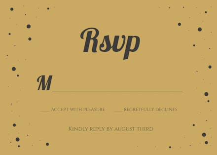 Wedding fonts - rsvp card