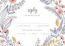 Wedding wreath - tarjeta de confirmación de asistencia a eventos