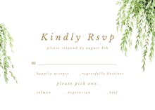 Weeping Willow - RSVP card