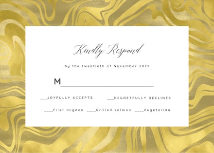 Weetheart swirls - rsvp card