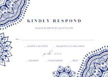White and blue - rsvp card