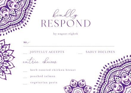 White and blue - rsvp card