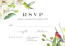 White Orchids - RSVP card