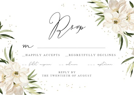 White Romantic - RSVP card