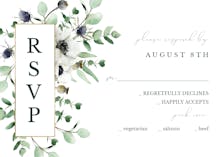 Winter Watercolor Florals - RSVP card