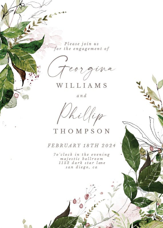 Always lovely - engagement party invitation