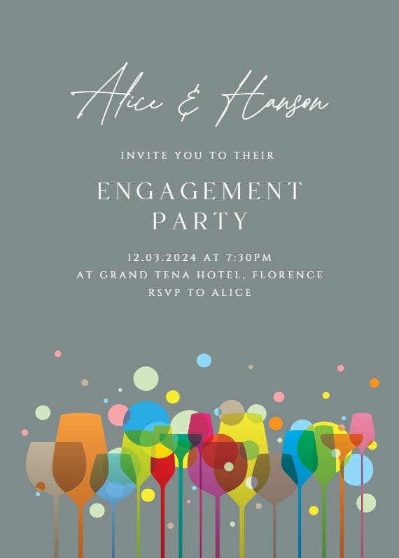 Ambience - engagement party invitation