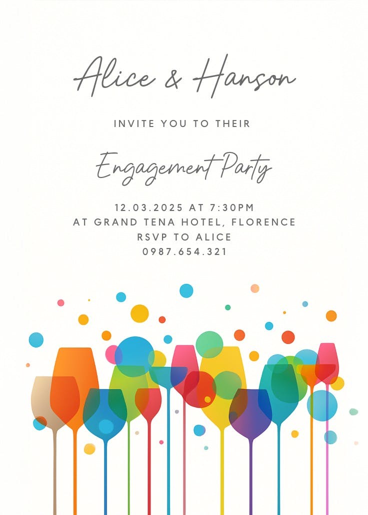 Ambience -  invitación para fiesta de compromiso