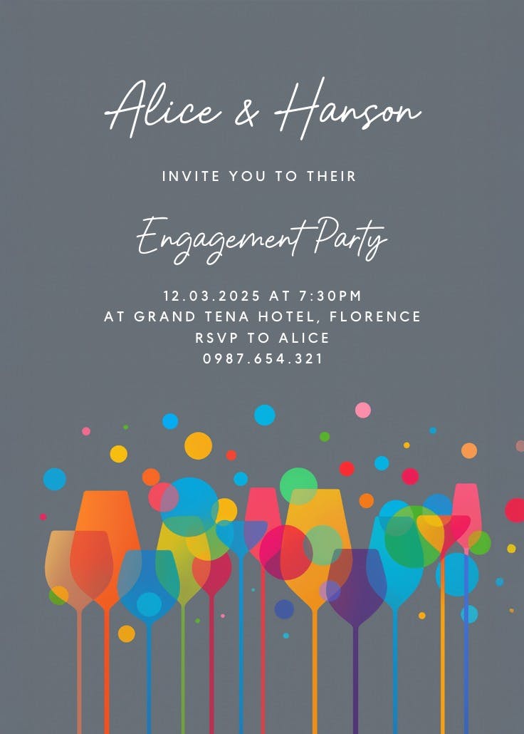 Ambience - engagement party invitation