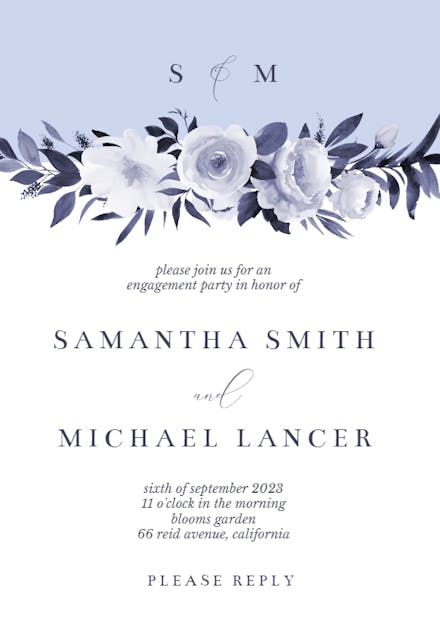 Antoiniette Florals - Invitation Template