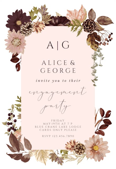 Autumn Celebration - Engagement Party Invitation