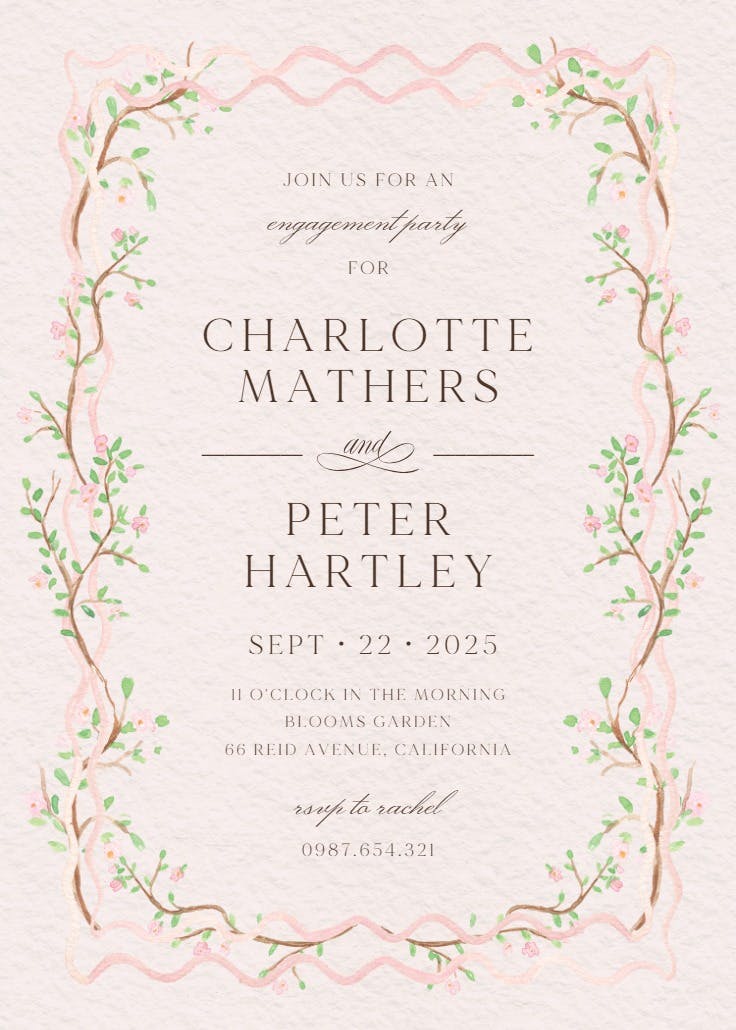 Beautiful union - party invitation